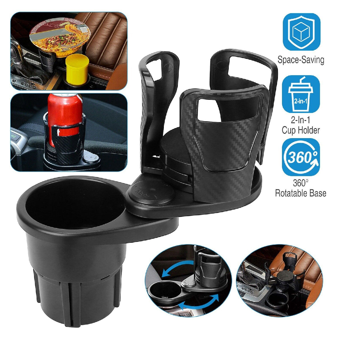 Soporte De Vasos Para Auto 2 en 1