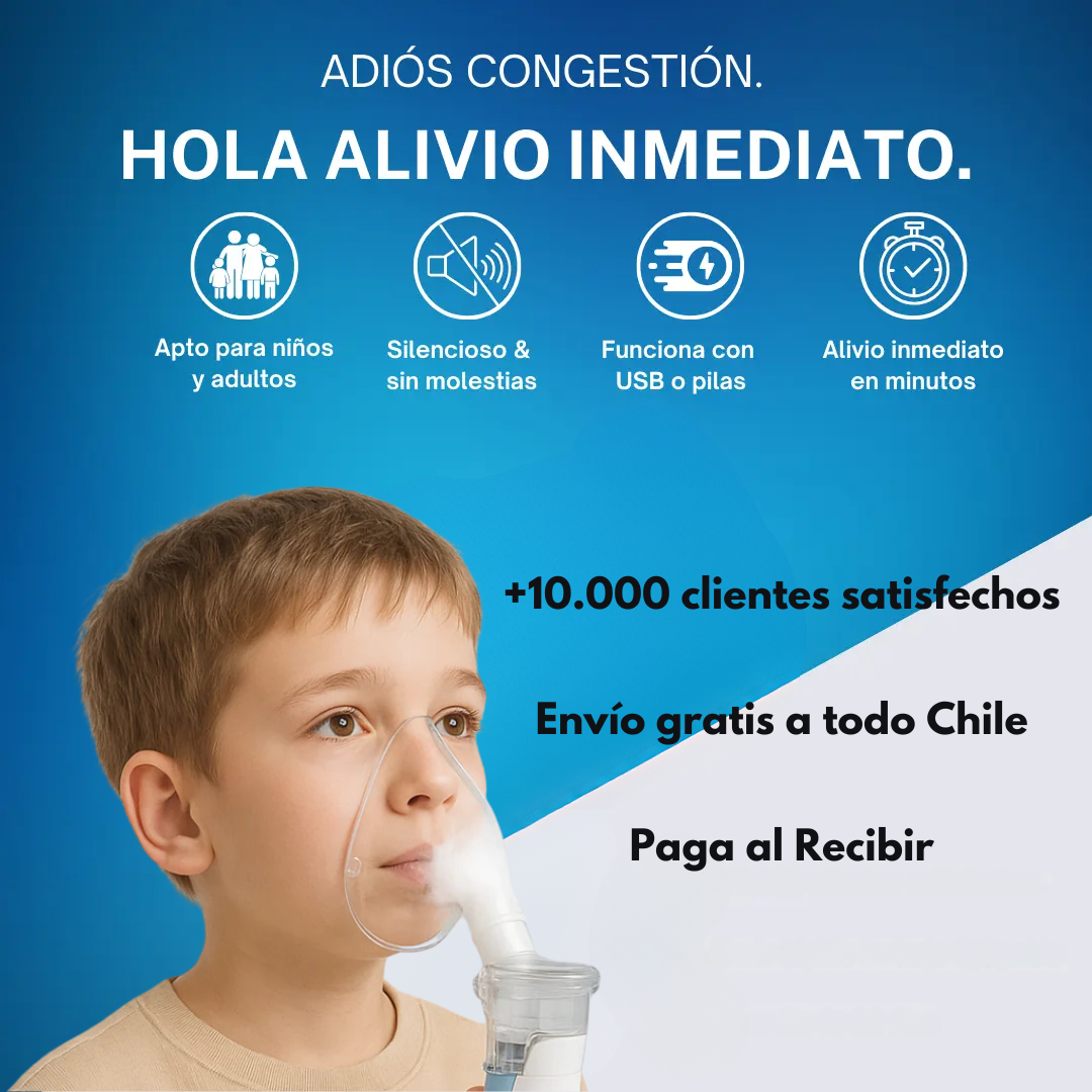 Nebulizador Portátil Familiar – Alivio inmediato para toda la familia