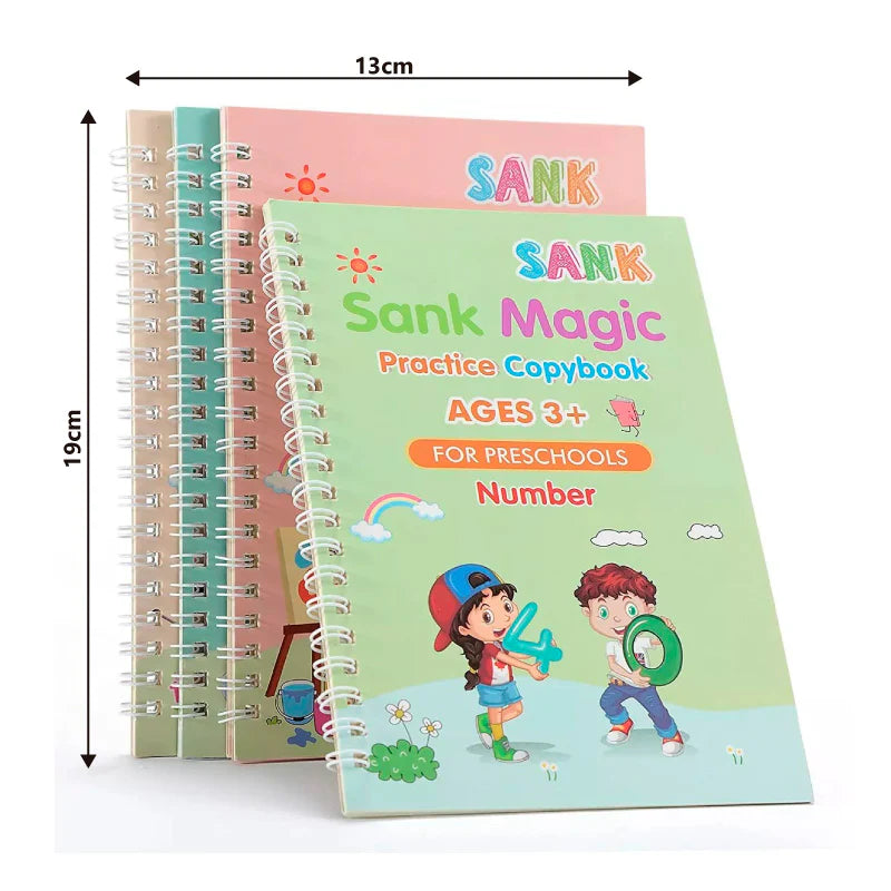 Set Montessori de Caligrafía x4 - Reutilizables con tinta mágica