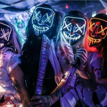 Máscara LED La Purga – Conviértete en el Rey de Halloween