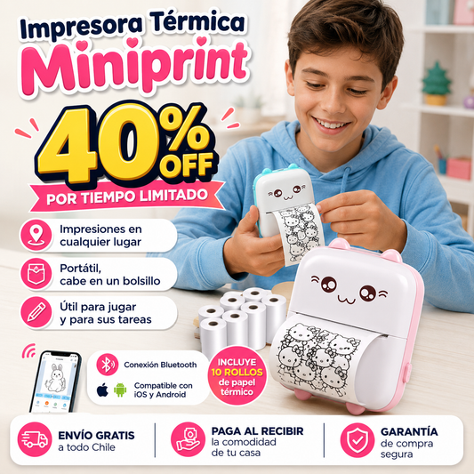 Impresora térmica MiniPrint - Imprime, crea y aprende todos los días
