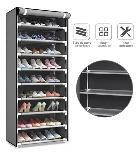 Zapatero Vertical 10 Niveles - Más orden, más espacio