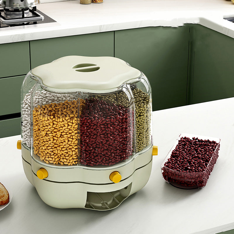 Dispensador Giratorio 6 en 1 – Alimentos frescos y siempre a mano