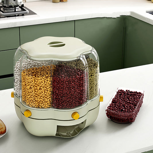 Dispensador Giratorio 6 en 1 – Alimentos frescos y siempre a mano