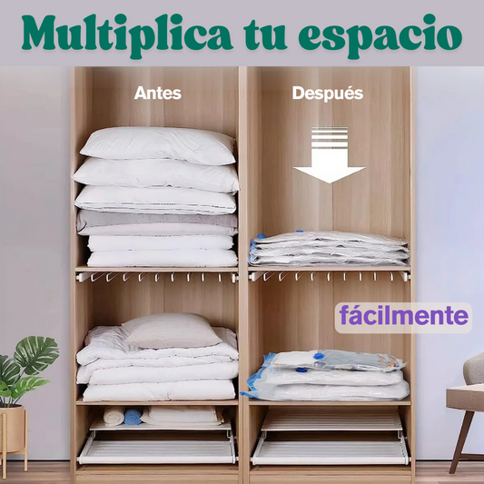 Set 6 Bolsas al Vacío + Bomba Manual – Espacio Libre al Instante