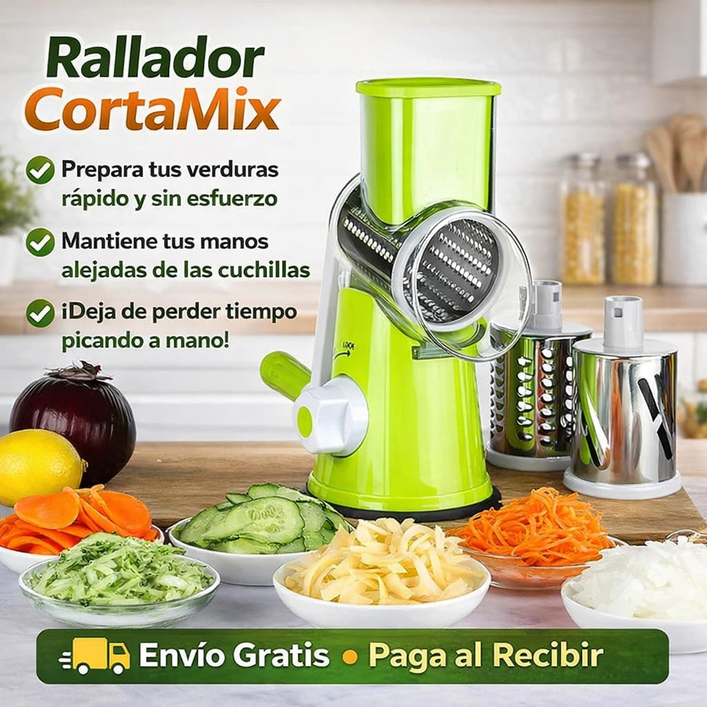 Rallador CortaMix - Prepara tus verduras mucho más rápido