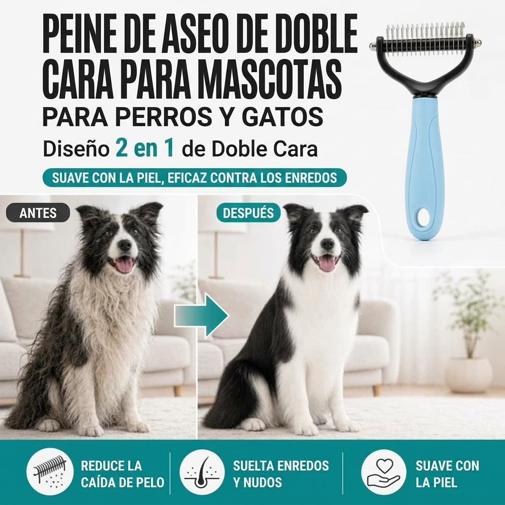Cepillo Quitanudos DualPet - Desenreda y suelta fácilmente