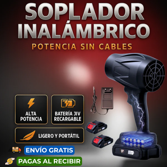 Soplador Inalámbrico TurboAir - Elimina polvo y hojas en segundos