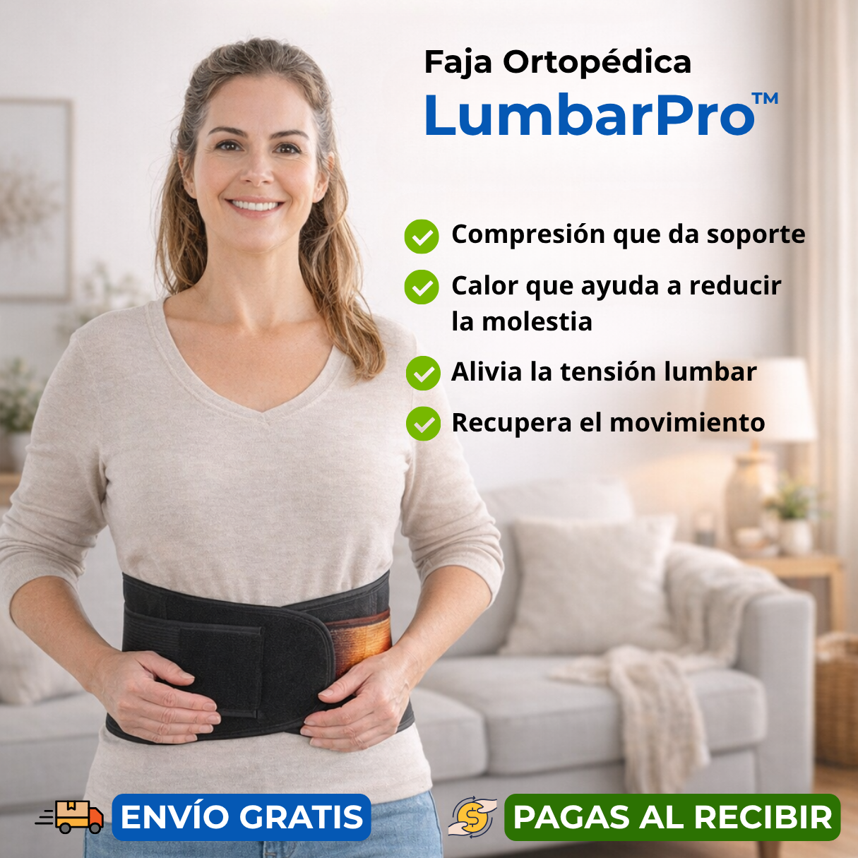 Faja Ortopédica LumbarPro™- Reduce el dolor y recupera el movimiento