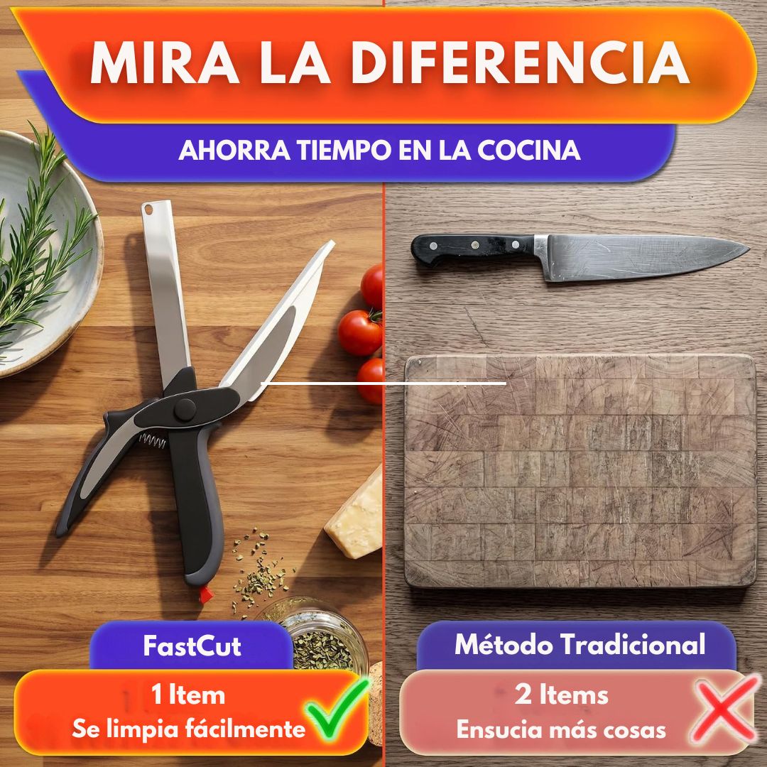 Tijeras para Alimentos FastCut - Reemplaza cuchillo y tabla en un solo corte