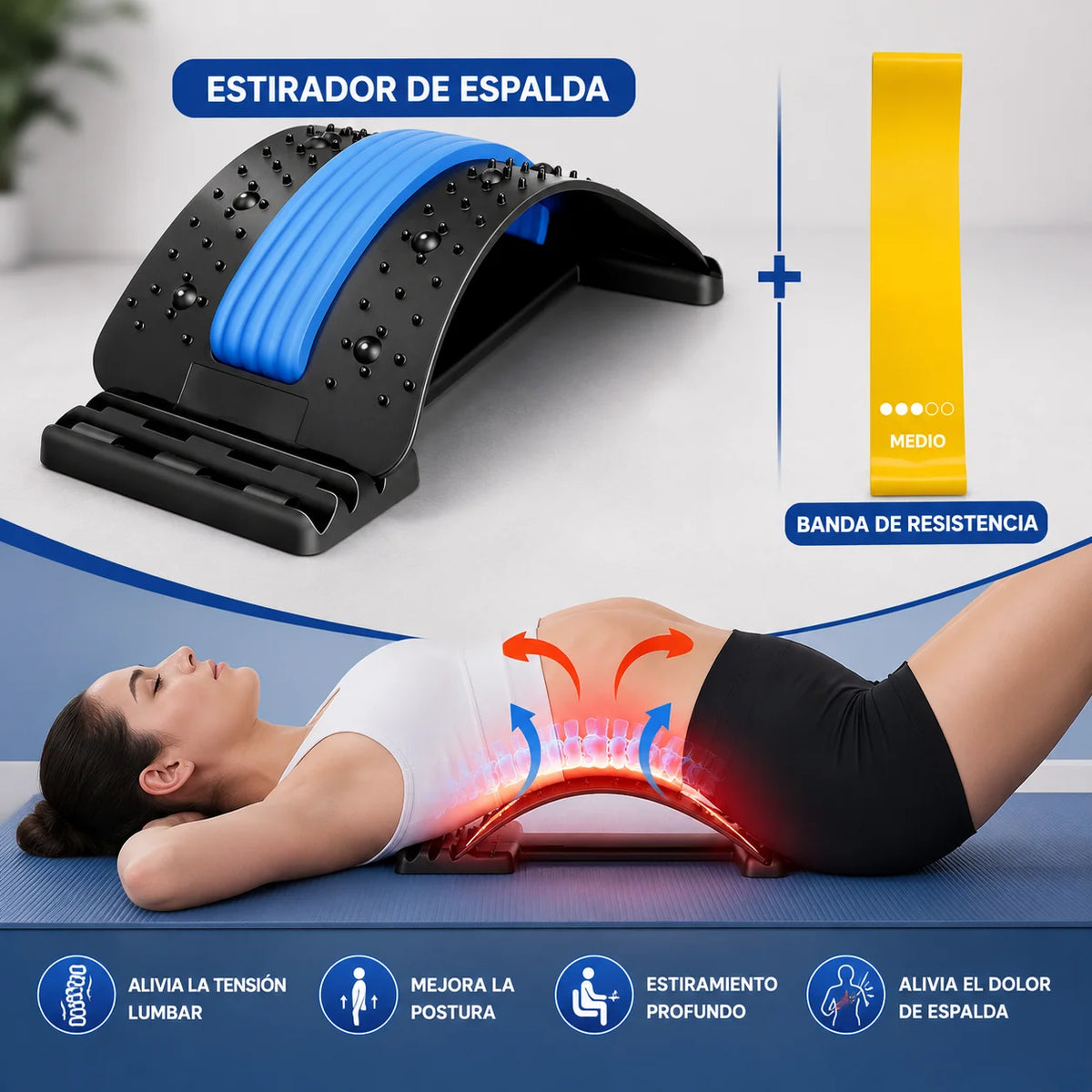 Estirador Lumbar BackRelax™- Estira y relaja tu espalda con una rutina sencilla