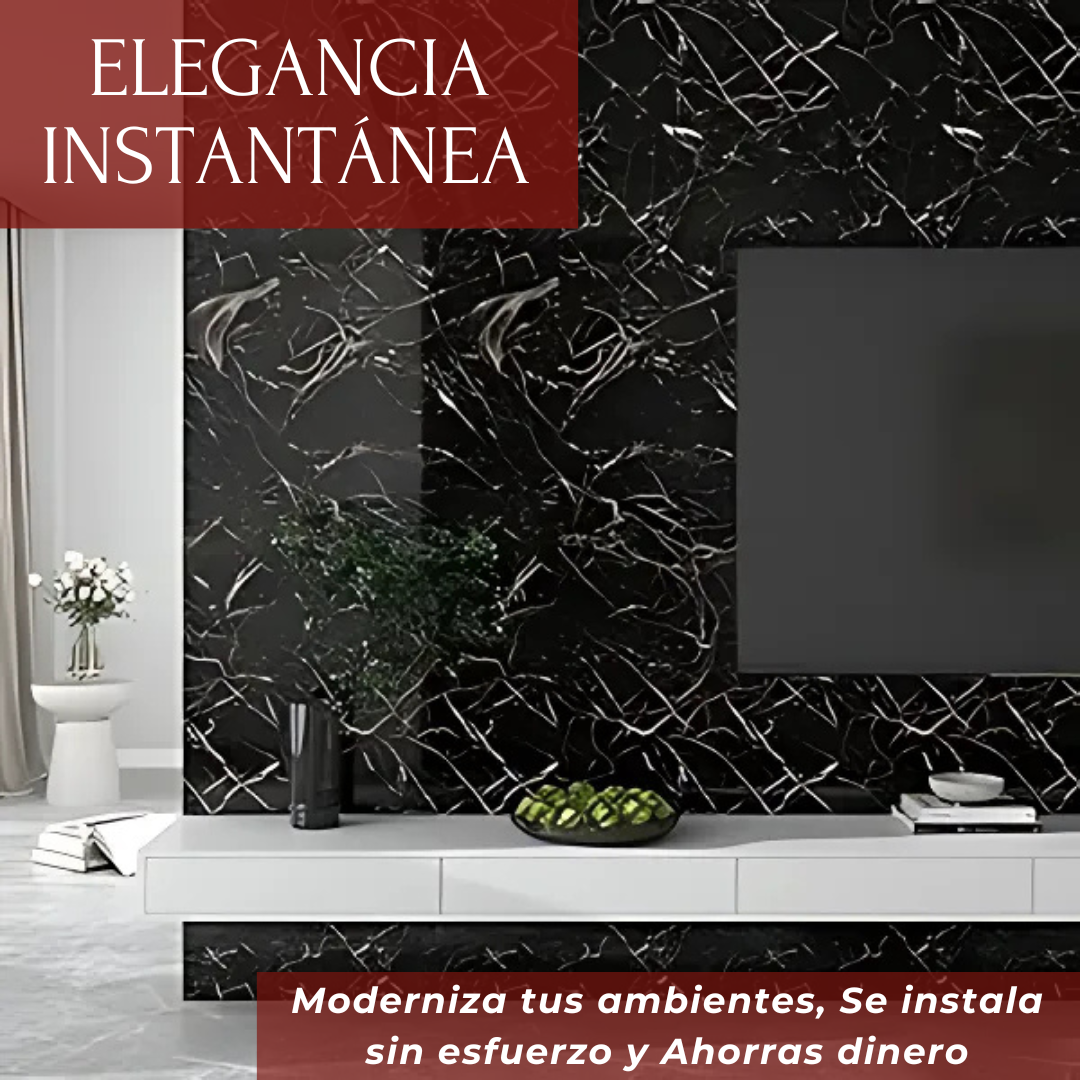 Adhesivo Mármol Negro - Tus espacios con estilo en minutos