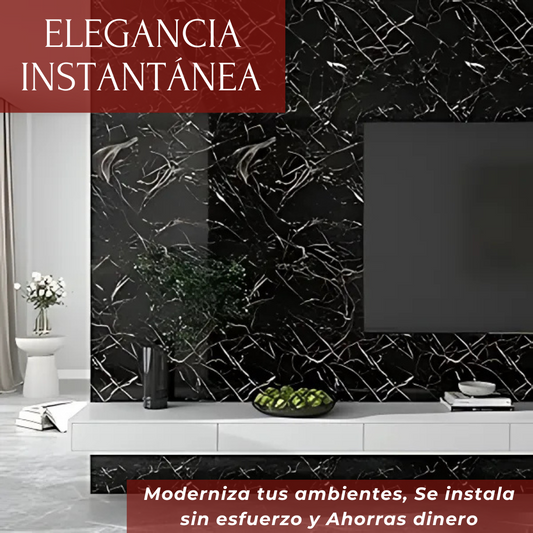 Adhesivo Mármol Negro - Tus espacios con estilo en minutos