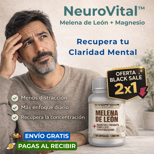 NeuroVital™ | Melena de León + Magnesio - Recupera tu claridad mental
