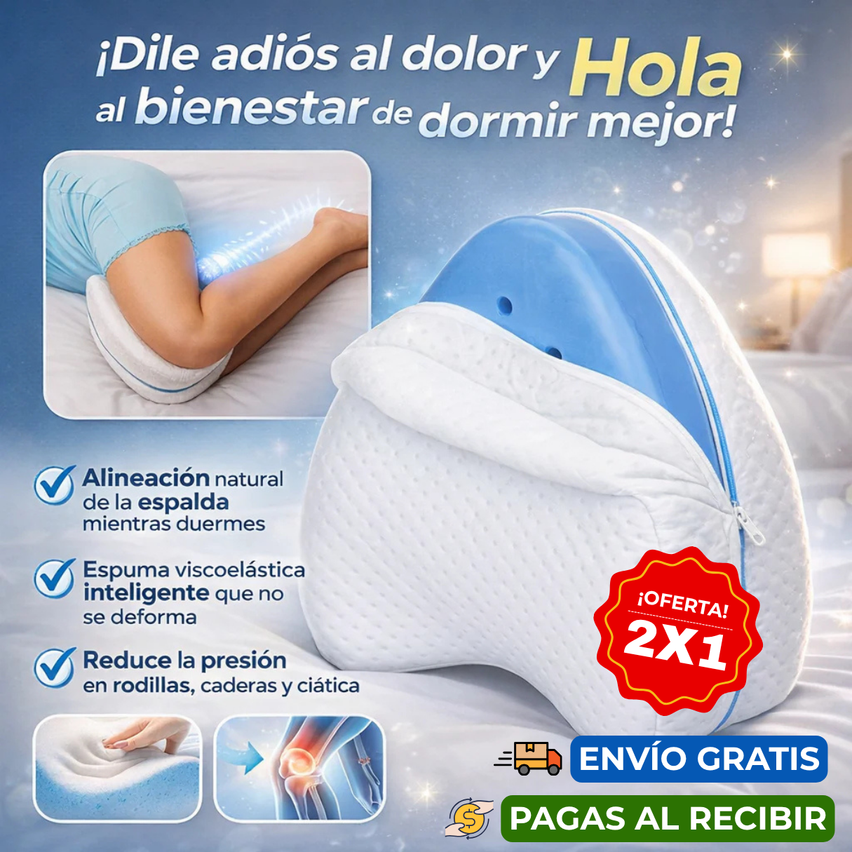 Cojín Alineador de Caderas 3D - Si no están alineadas… tu cuerpo no descansa