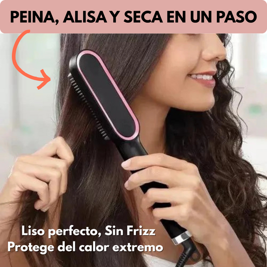 Cepillo Alisador CareGlow– Liso perfecto y sin frizz en minutos