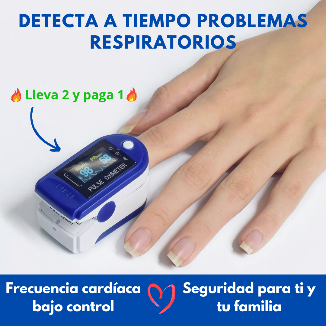 Medidor de Oxígeno en Sangre - Verifica tu bienestar respiratorio al instante