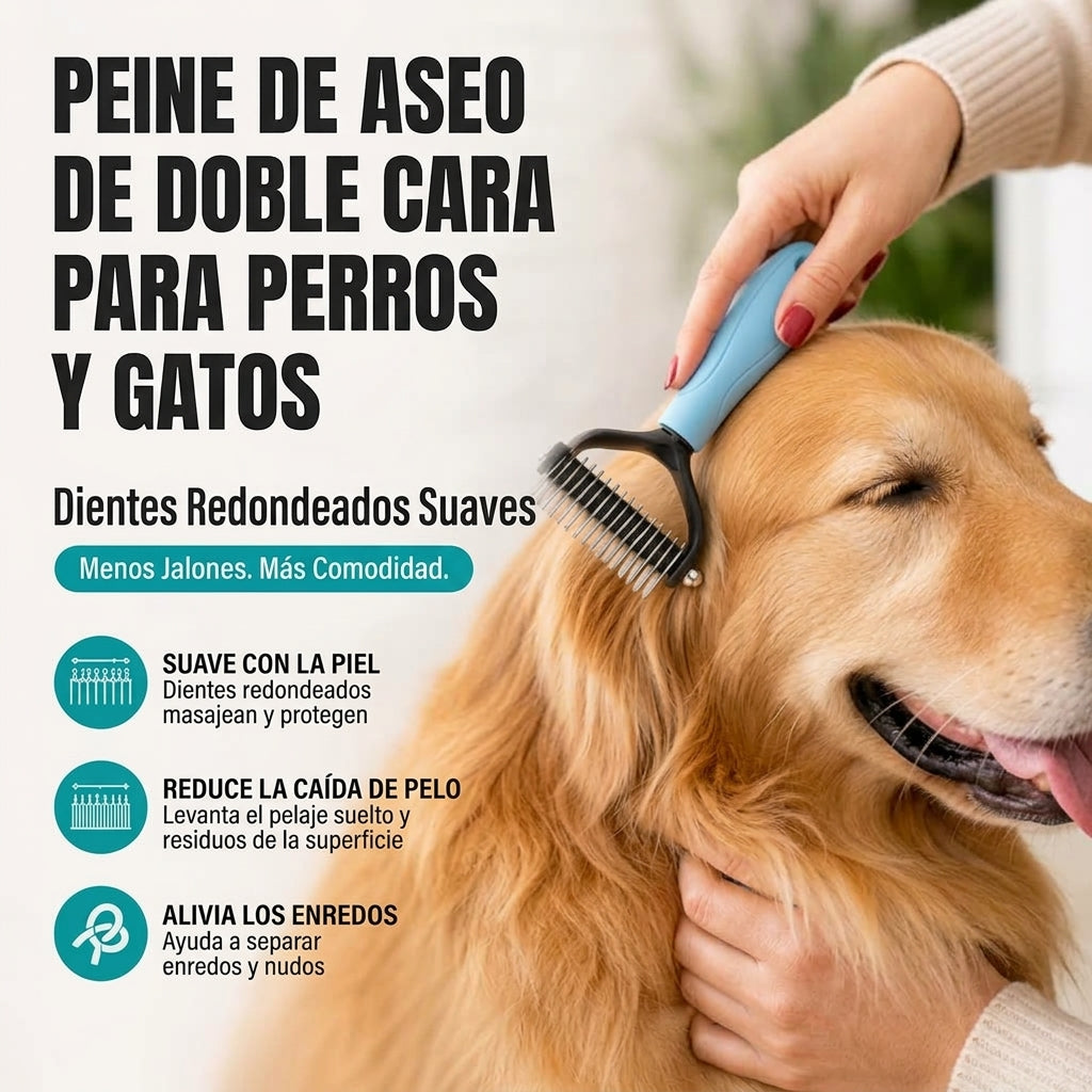 Cepillo Quitanudos DualPet - Desenreda y suelta fácilmente