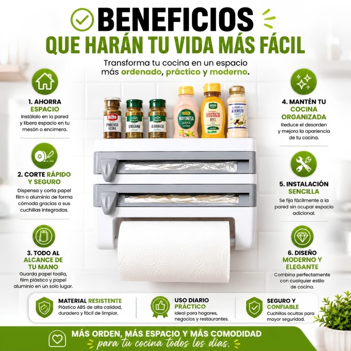 PortaNova 4 en 1 - La solución inteligente para una cocina organizada