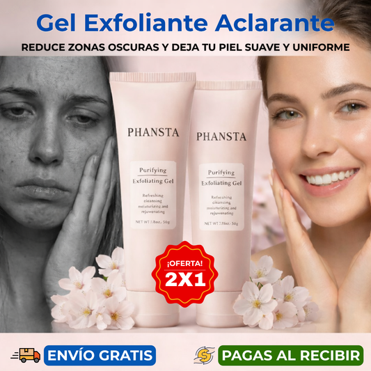 Gel Exfoliante Aclarante - Reduce zonas oscuras y deja tu piel suave y uniforme