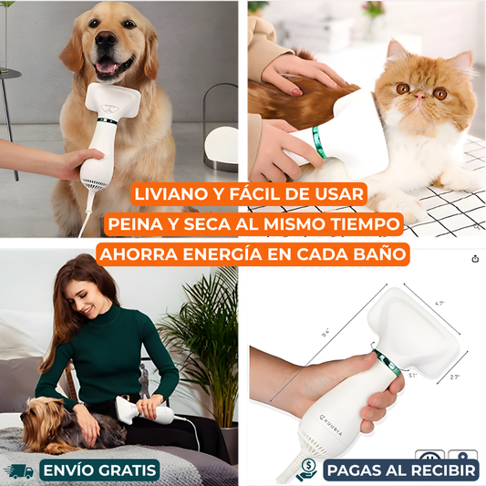 Cepillo Secador 2 en 1 - Más cómodo para ti y tu mascota