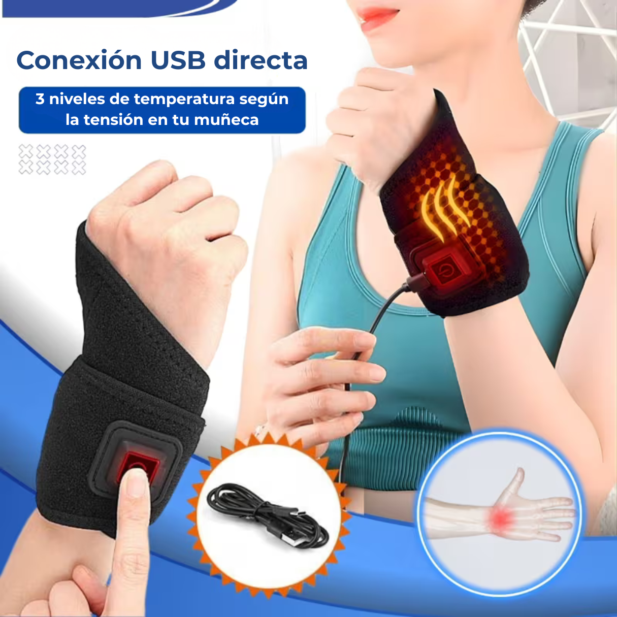 TermoFlex™ - Calor directo a la molestia en tu muñeca