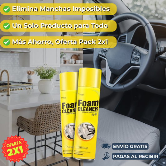 Espuma Limpiadora Multiusos Pack 2x1 - Contra la grasa y manchas imposibles