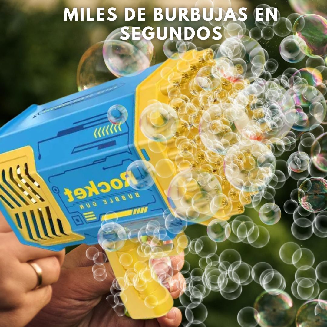 Bazooka de Burbujas RocketColor - Una fiesta de burbujas en segundos