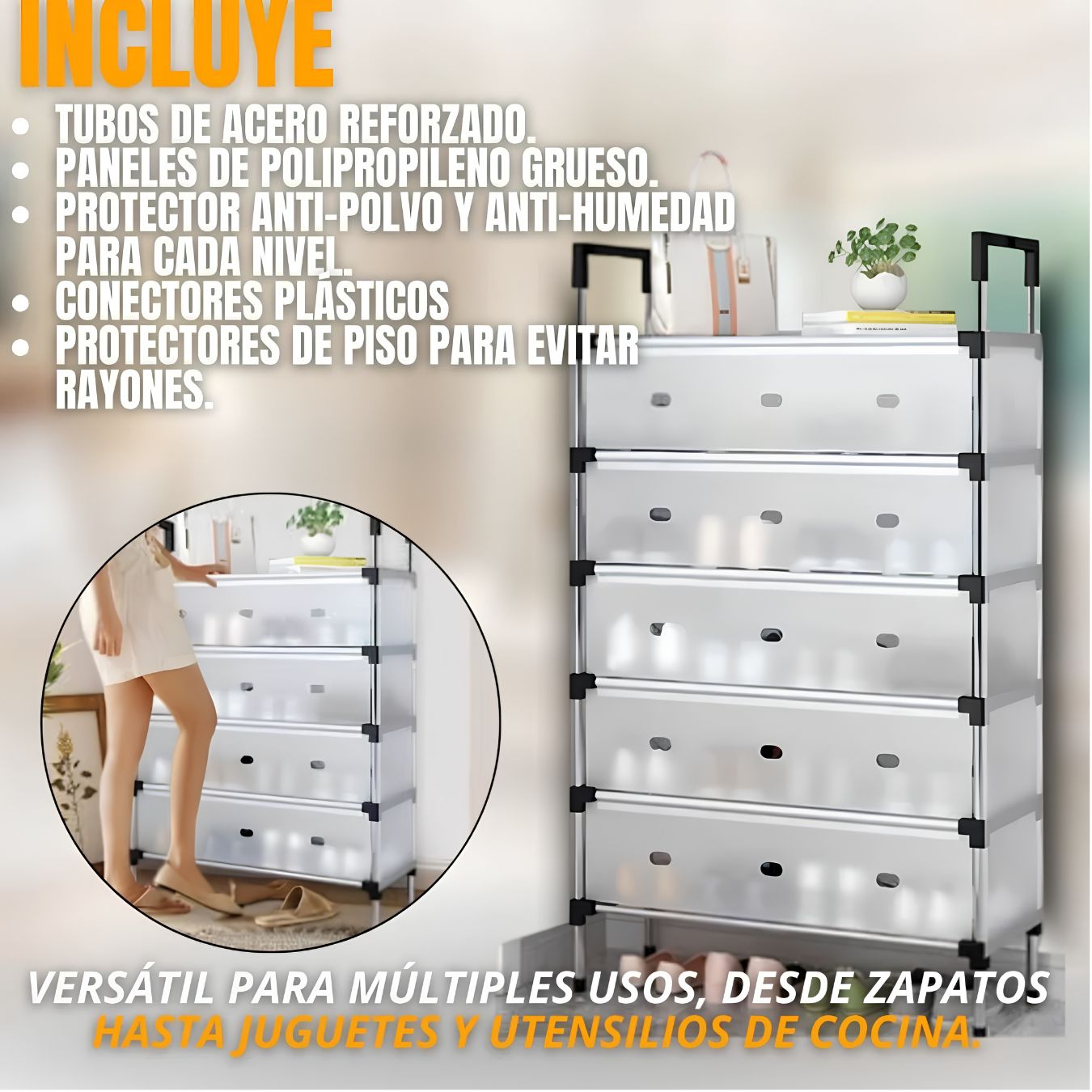 Zapatera Modular 6 Niveles - Guarda más zapatos, aprovecha tu espacio