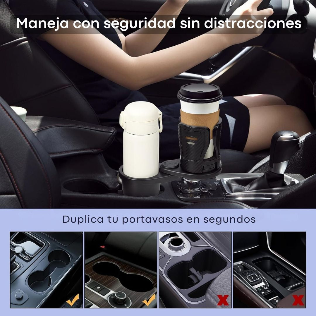 Expansor de Portavasos DuoCup 360 - Más espacio, más firme, más cómodo