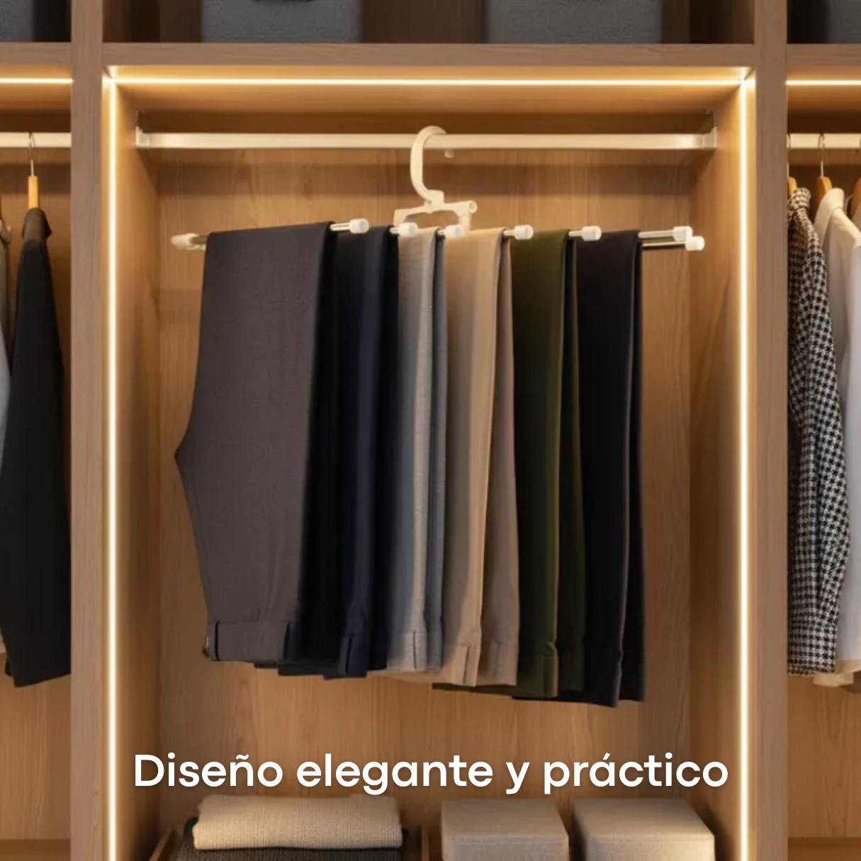 Perchero AhorraEspacio 5 en 1 - Encuentra tu ropa rápidamente