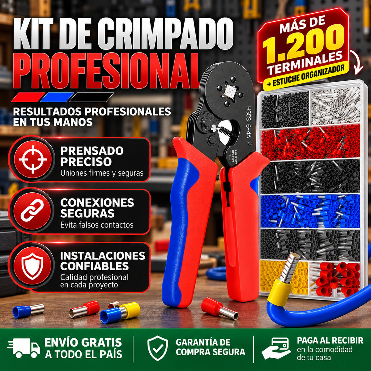 Kit Crimpadora de Terminales - Conexiones firmes y seguras