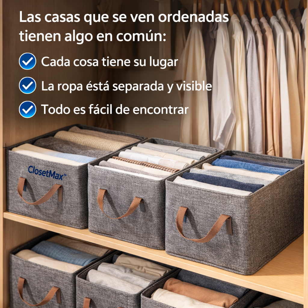 Organizador ClosetMax6 - Duplica el espacio de tu closet en segundos