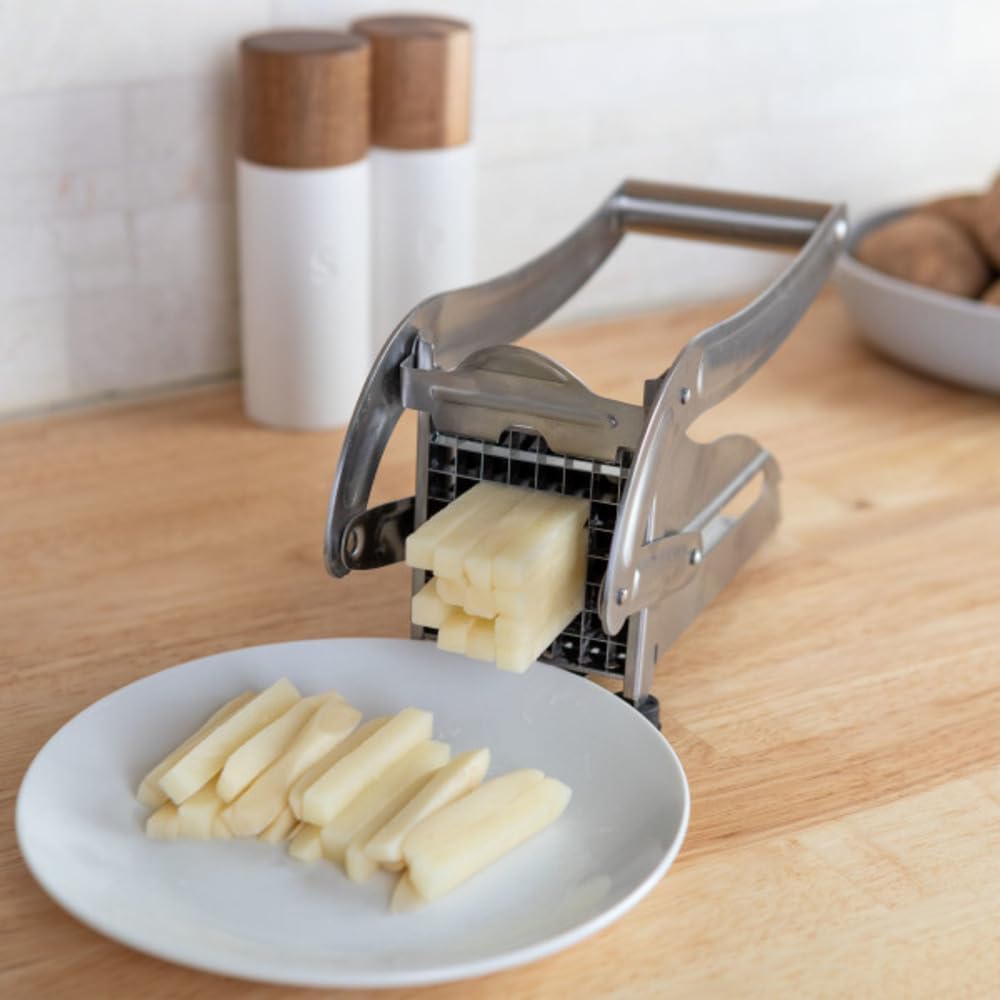 Cortador de Papas, Frutas y Verduras – Un empujón y queda listo para cocinar