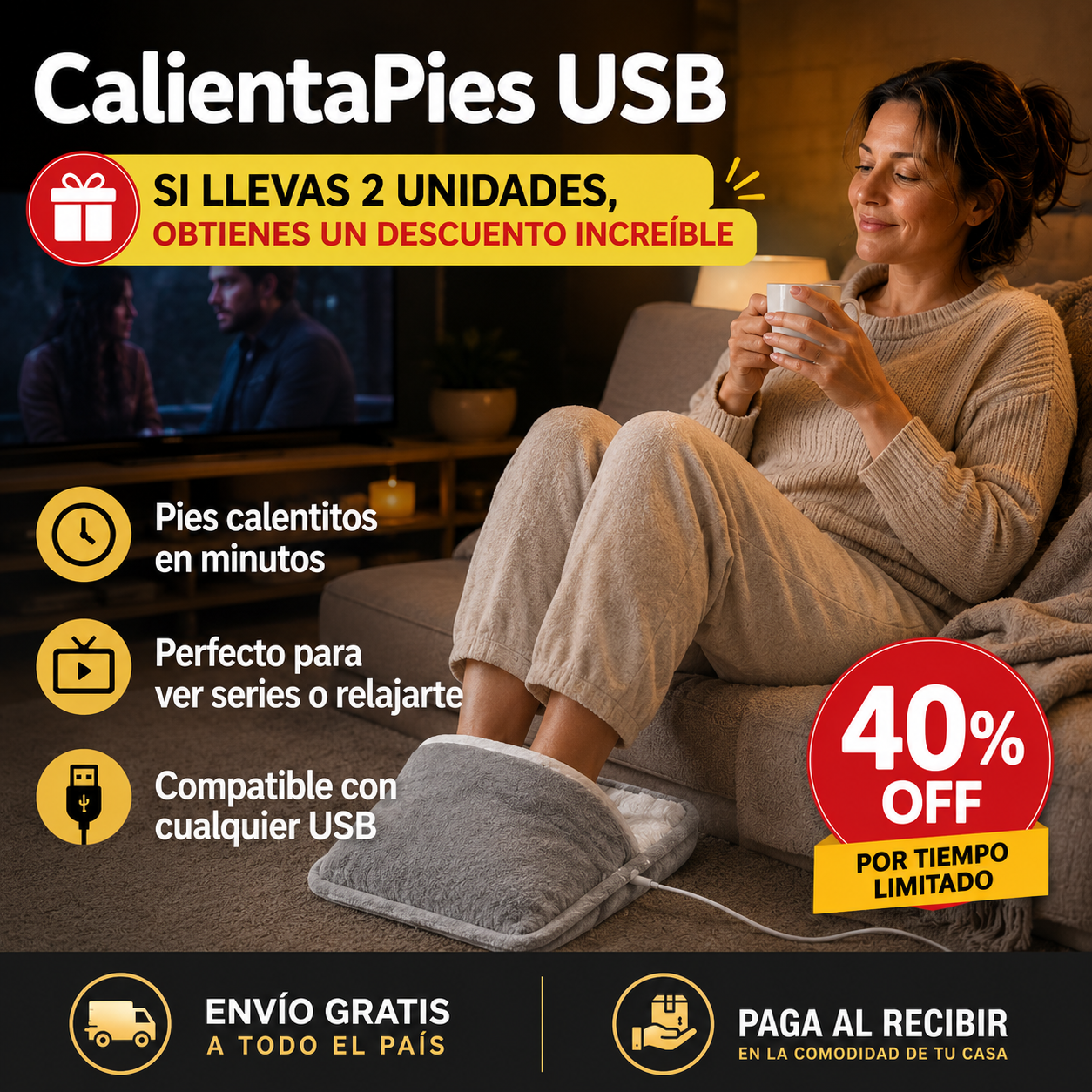 CalientaPies USB - Pies calentitos, relajo total
