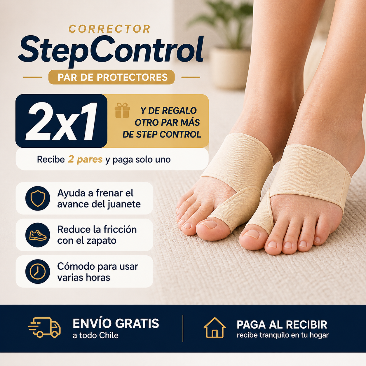 Corrector StepControl - Alinea y ayuda a frenar el avance del juanete