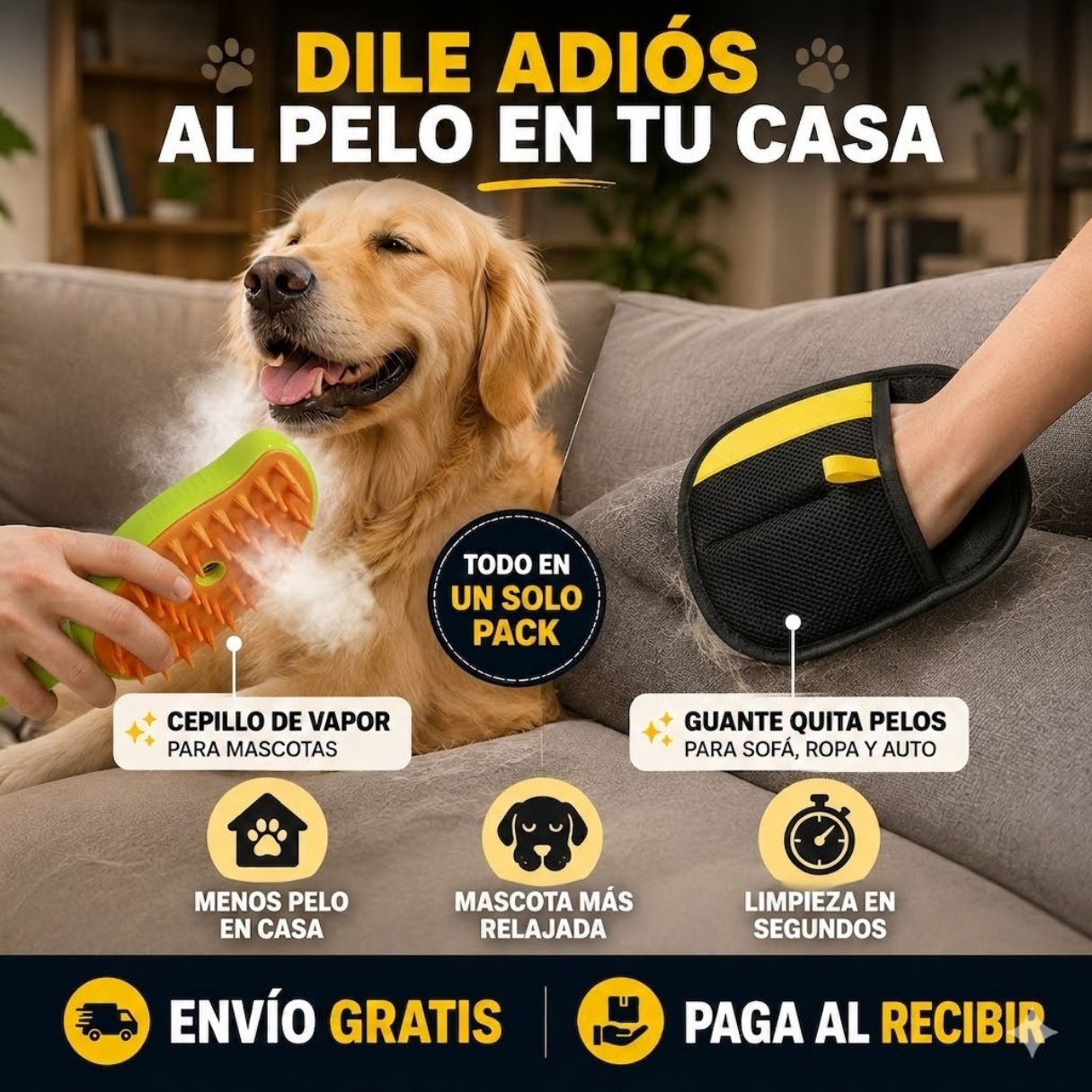 Pack Hogar Sin Pelos™ - La solución completa para controlar el pelo de tus mascotas