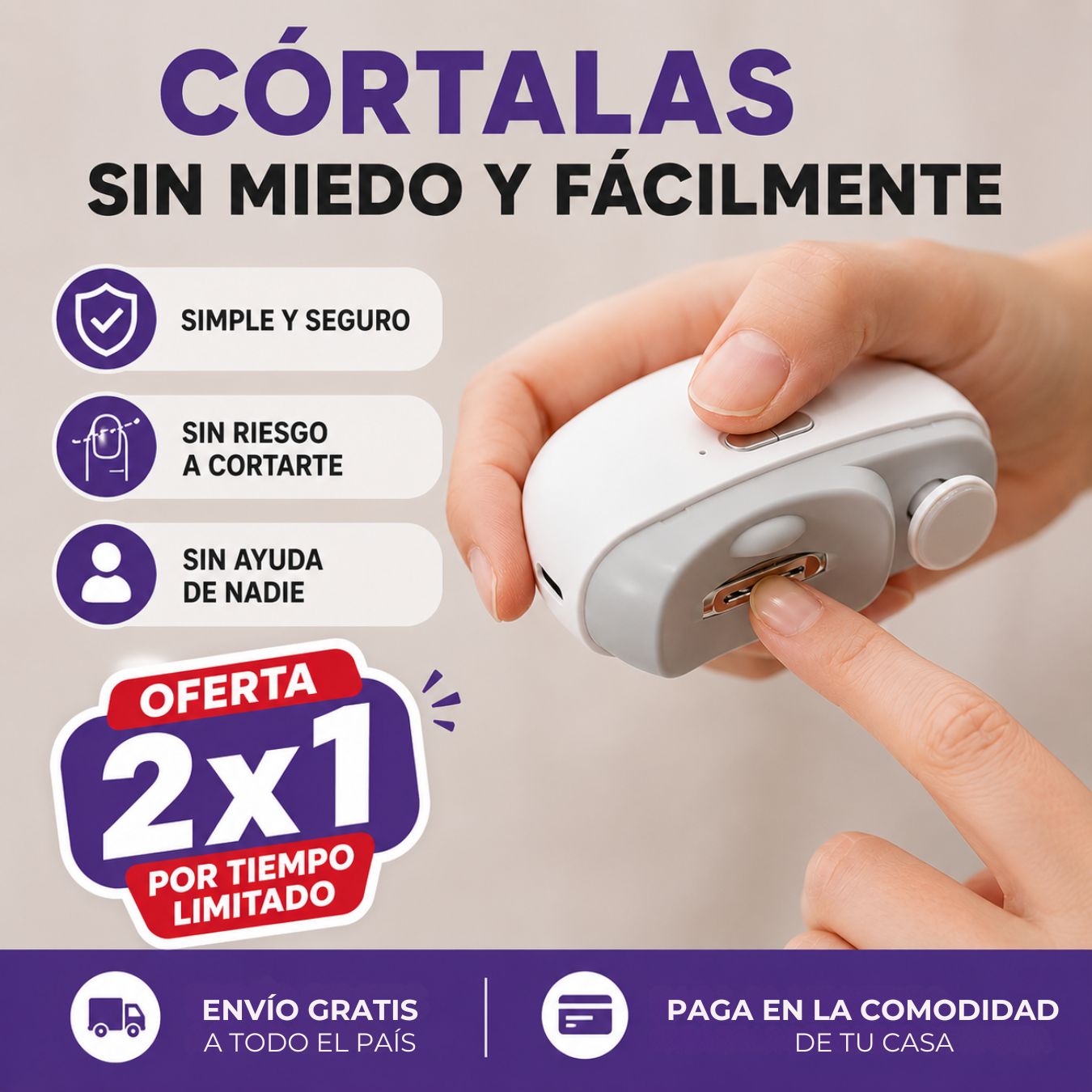 EasyTrim™ - Facilita el cuidado de tus uñas con un corte cómodo y seguro