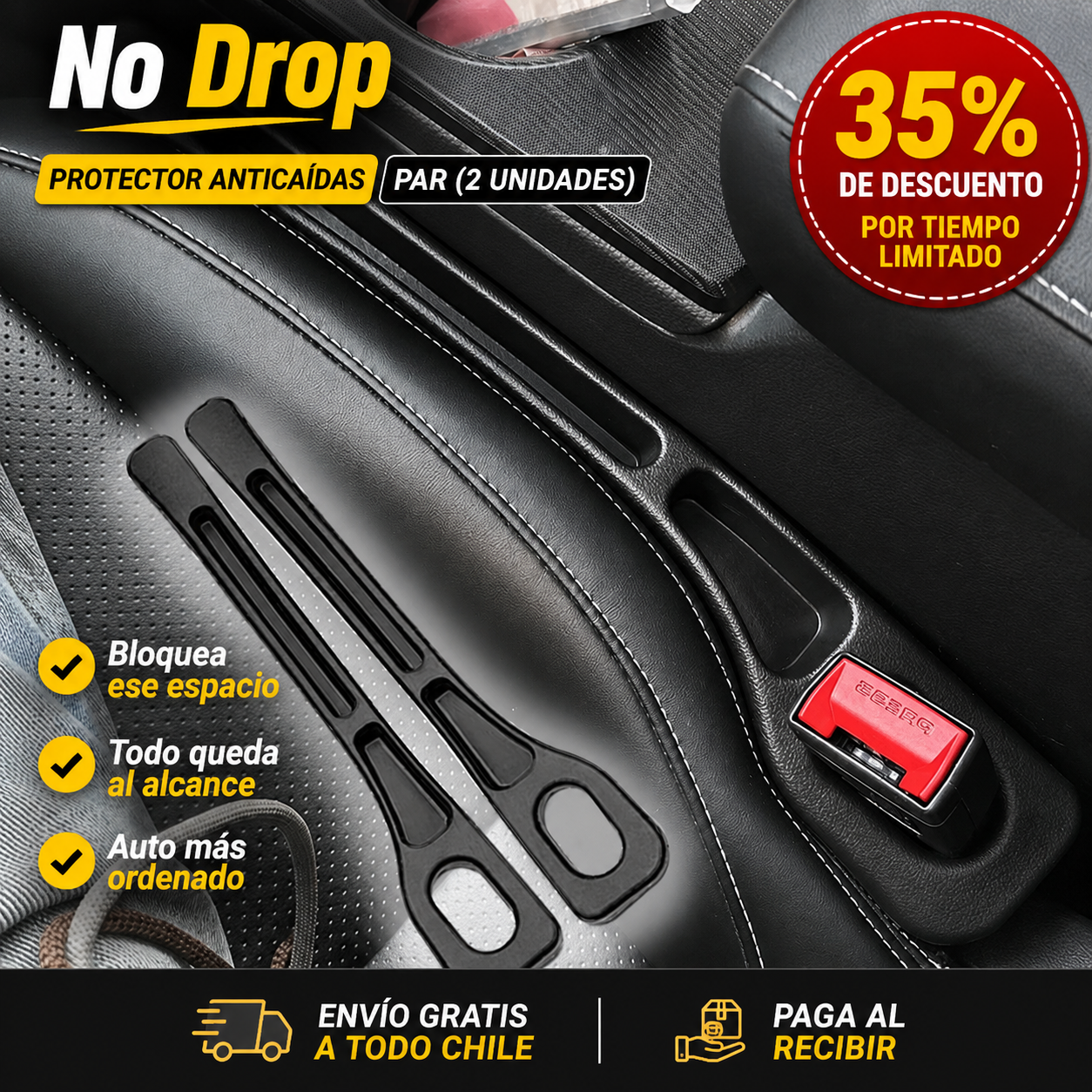 Protector Anticaídas NoDrop™- Nada vuelve a perderse entre tus asientos