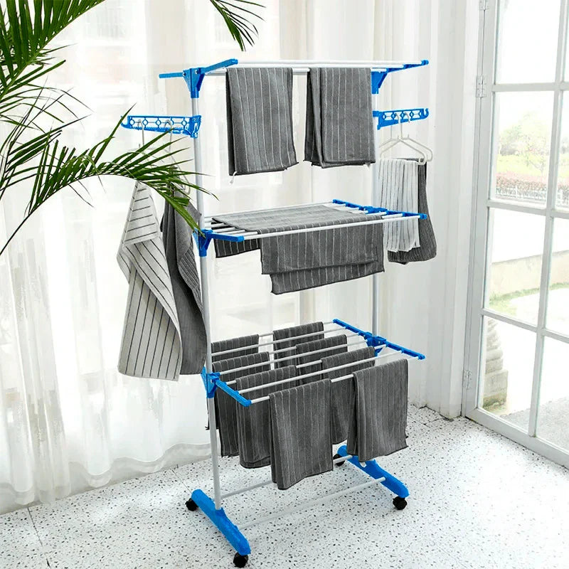 Tendedero Plegable 3 Niveles - Seca toda tu ropa en menos espacio