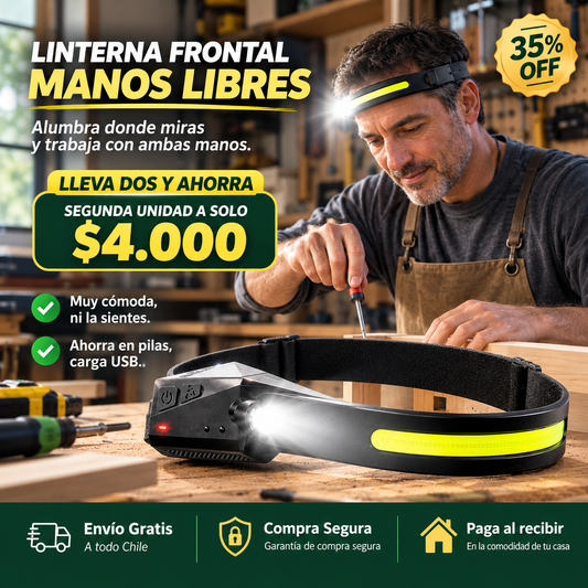 Linterna Frontal Manos Libres