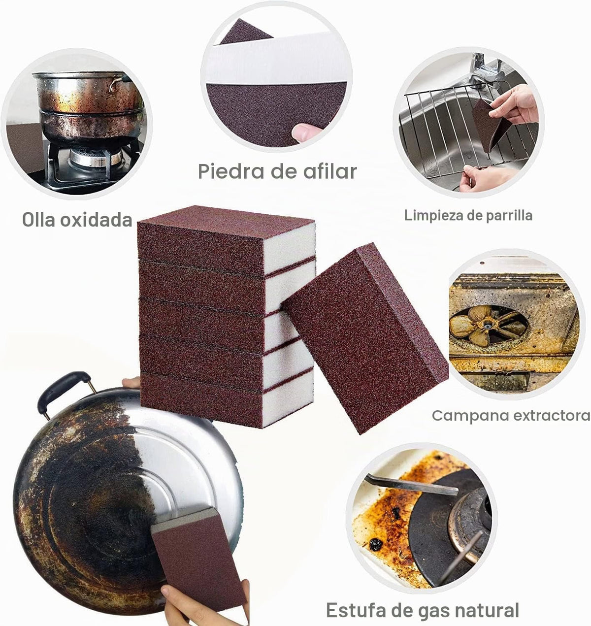 Esponja quita óxido NanoClean - Quita manchas difíciles fácilmente