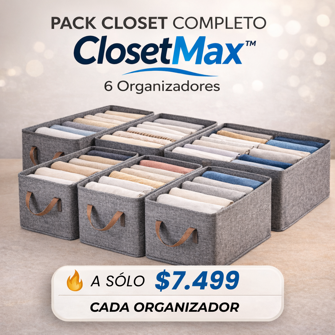 Organizador ClosetMax6 - Duplica el espacio de tu closet en segundos