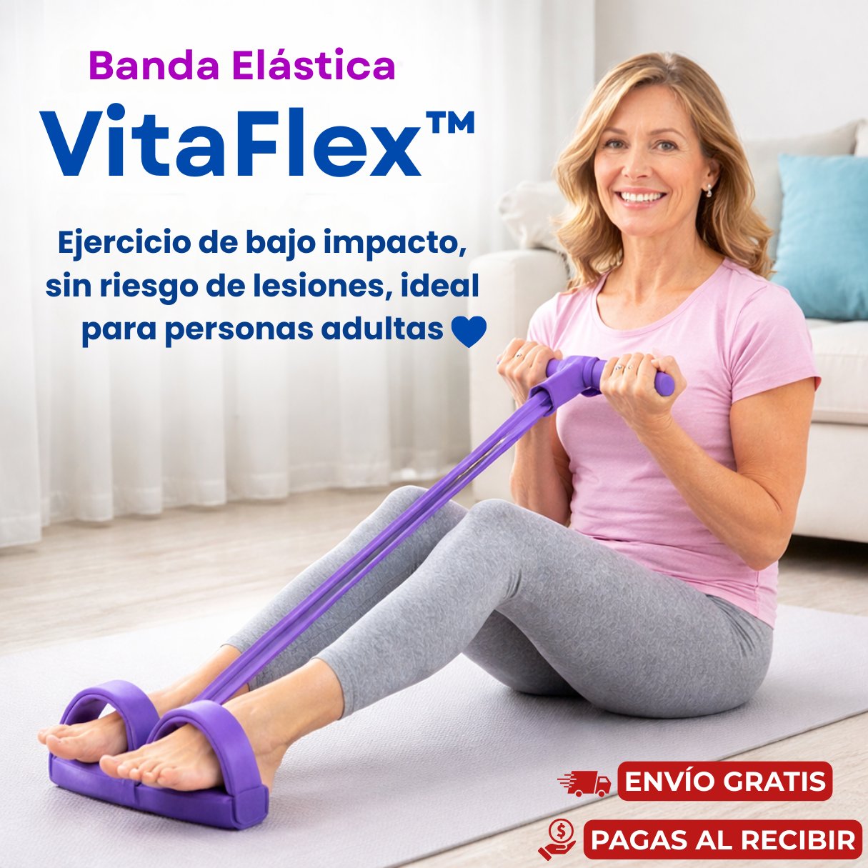Banda Elástica VitaFlex™- Muévete, fortalece y cuida tu cuerpo de lesiones