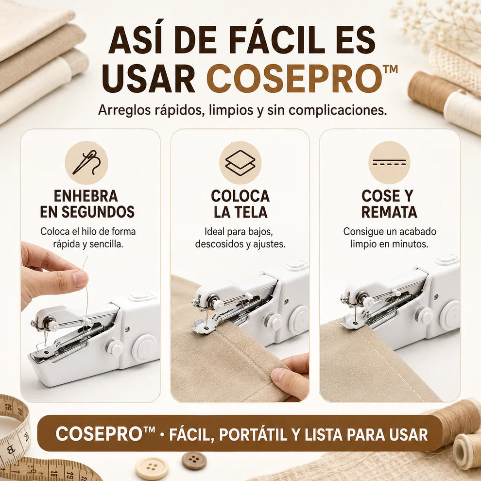 CosePro Mini - La solución rápida para costuras exprés