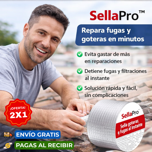 Cinta SellaPro™ 10cm x 5mts – Repara fugas y goteras fácilmente
