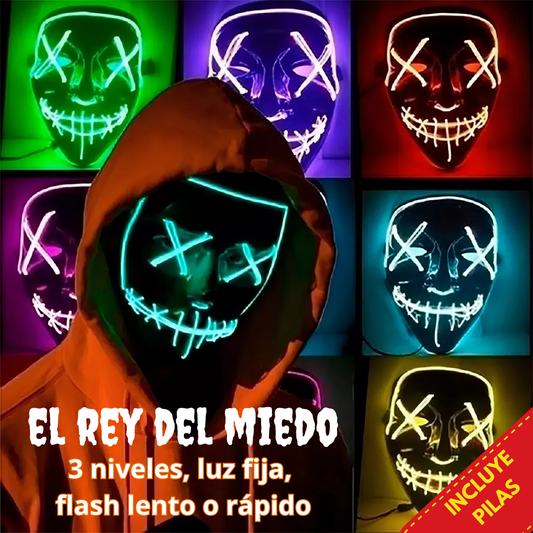 Máscara LED La Purga – Conviértete en el Rey de Halloween