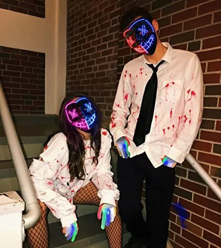 Máscara LED La Purga – Conviértete en el Rey de Halloween