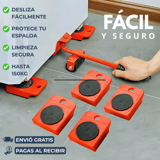 Kit Deslizante de Muebles - Llega a cada rincón sin dañar tu espalda