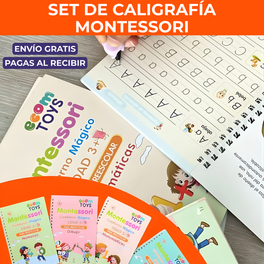 Set 4 Libros Caligrafia Montessori - Aprender jugando